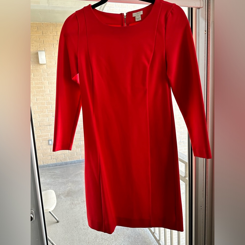 XXS Jcrew red Sheath dress like new